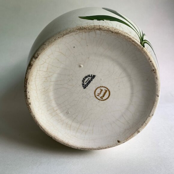 Vintage Steubenville Hand Painted Blue Tulip Pitcher - Picture 5 of 6